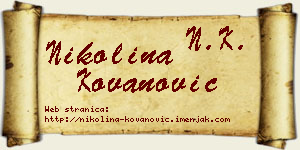 Nikolina Kovanović vizit kartica